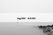 bigg卡车？ 大卡卡车？