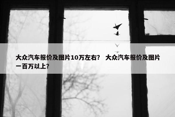 大众汽车报价及图片10万左右？ 大众汽车报价及图片一百万以上？