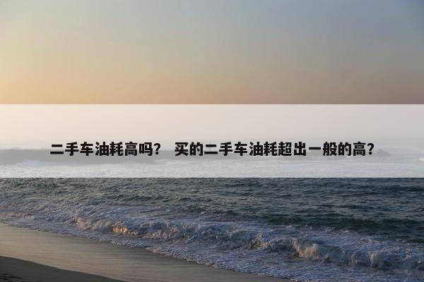 二手车油耗高吗？ 买的二手车油耗超出一般的高？