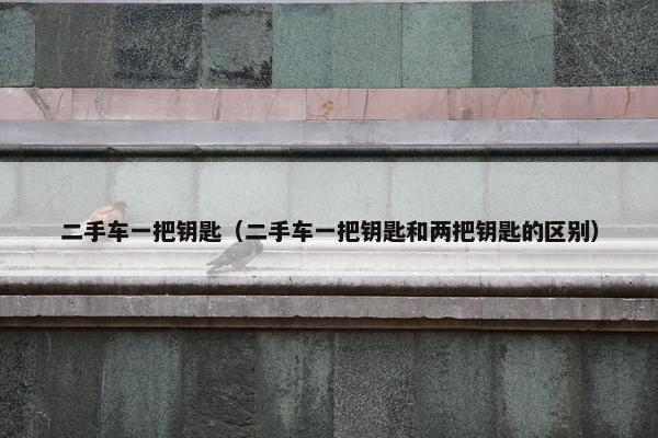 二手车一把钥匙（二手车一把钥匙和两把钥匙的区别）