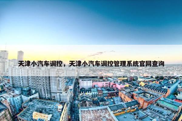 天津小汽车调控，天津小汽车调控管理系统官网查询
