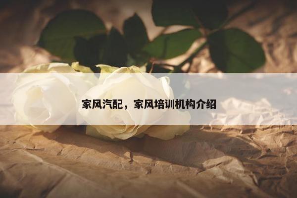 家风汽配，家风培训机构介绍