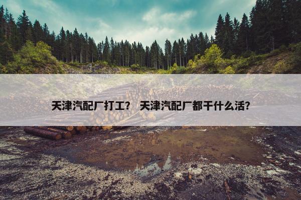 天津汽配厂打工？ 天津汽配厂都干什么活？