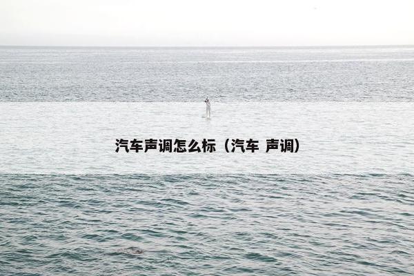 汽车声调怎么标（汽车 声调）