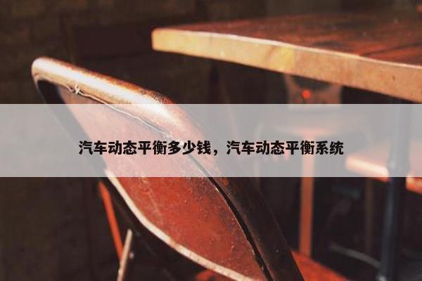 汽车动态平衡多少钱，汽车动态平衡系统