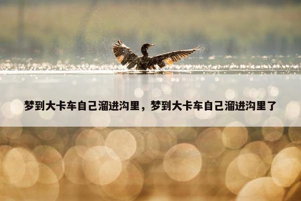 梦到大卡车自己溜进沟里，梦到大卡车自己溜进沟里了