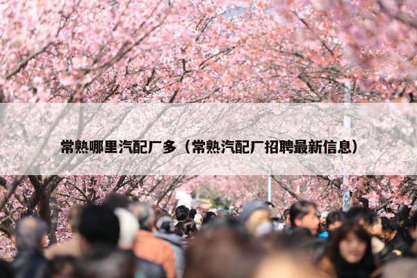 常熟哪里汽配厂多（常熟汽配厂招聘最新信息）