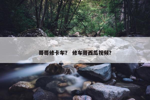 哥哥修卡车？ 修车哥西瓜视频？