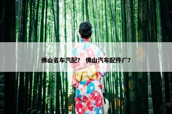 佛山名车汽配？ 佛山汽车配件厂？