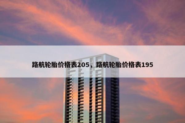 路航轮胎价格表205，路航轮胎价格表195