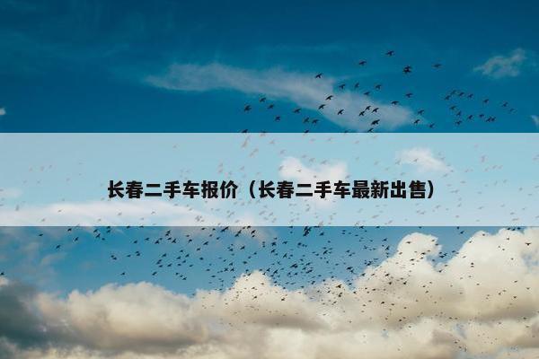 长春二手车报价（长春二手车最新出售）