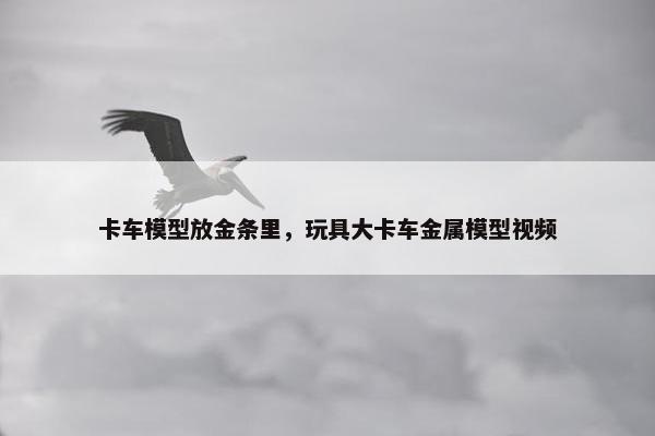 卡车模型放金条里，玩具大卡车金属模型视频