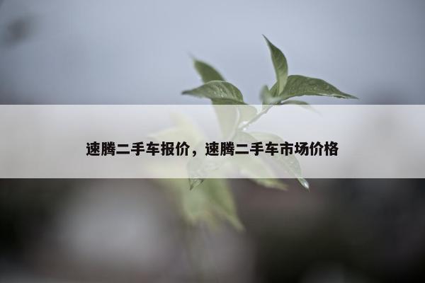 速腾二手车报价，速腾二手车市场价格