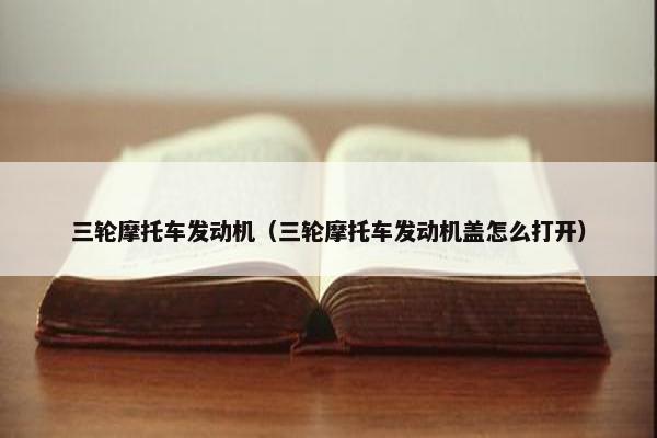 三轮摩托车发动机（三轮摩托车发动机盖怎么打开）