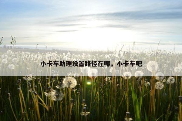 小卡车助理设置路径在哪，小卡车吧