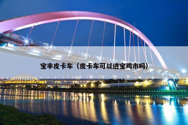 宝丰皮卡车（皮卡车可以进宝鸡市吗）