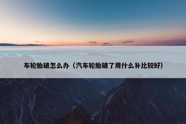 车轮胎破怎么办（汽车轮胎破了用什么补比较好）