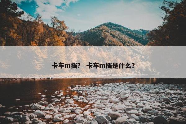 卡车m挡？ 卡车m挡是什么？
