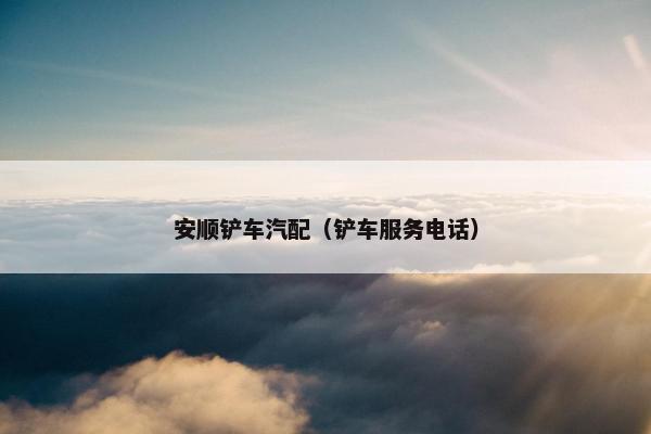 安顺铲车汽配（铲车服务电话）
