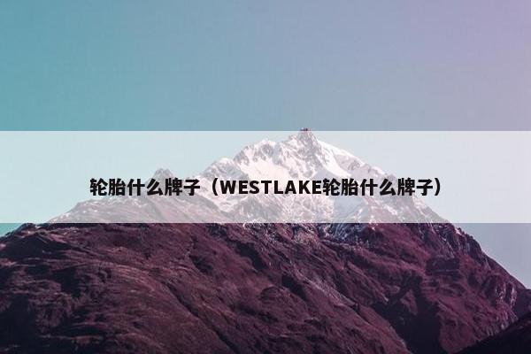 轮胎什么牌子（WESTLAKE轮胎什么牌子）