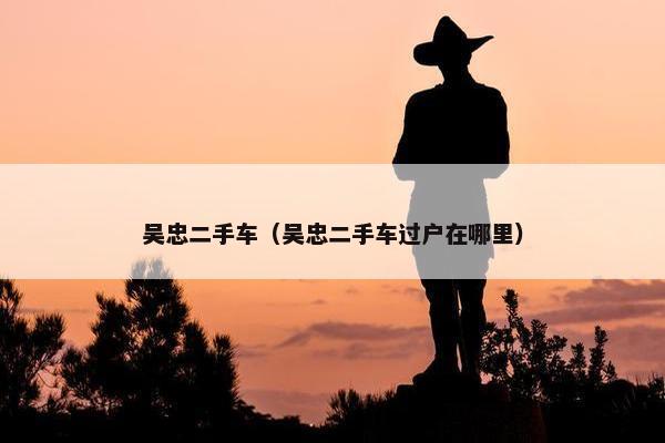 吴忠二手车（吴忠二手车过户在哪里）