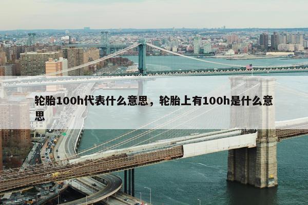 轮胎100h代表什么意思，轮胎上有100h是什么意思