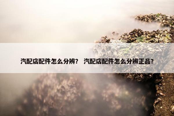 汽配店配件怎么分辨？ 汽配店配件怎么分辨正品？