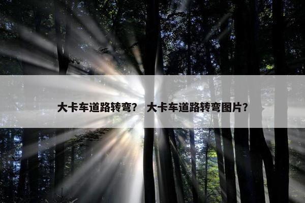 大卡车道路转弯？ 大卡车道路转弯图片？