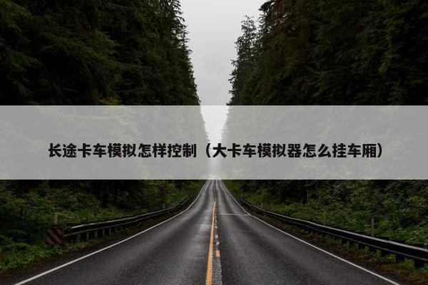 长途卡车模拟怎样控制（大卡车模拟器怎么挂车厢）