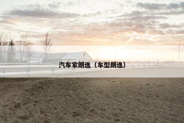 汽车家朗逸（车型朗逸）