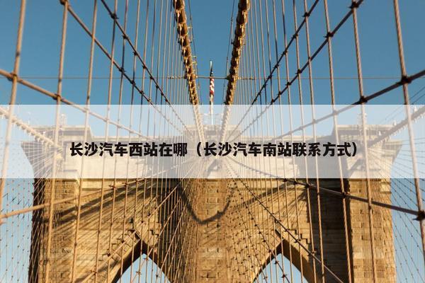 长沙汽车西站在哪（长沙汽车南站联系方式）