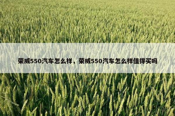 荣威550汽车怎么样，荣威550汽车怎么样值得买吗