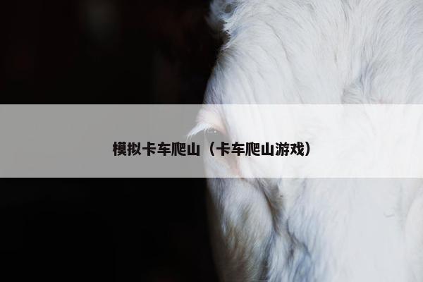 模拟卡车爬山（卡车爬山游戏）