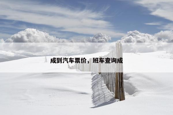 成到汽车票价，班车查询成