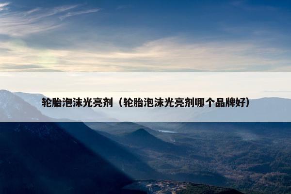 轮胎泡沫光亮剂（轮胎泡沫光亮剂哪个品牌好）
