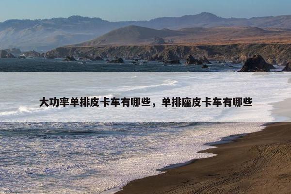 大功率单排皮卡车有哪些，单排座皮卡车有哪些