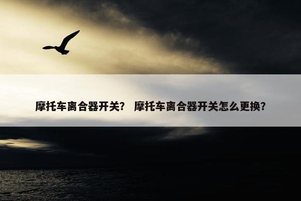 摩托车离合器开关？ 摩托车离合器开关怎么更换？