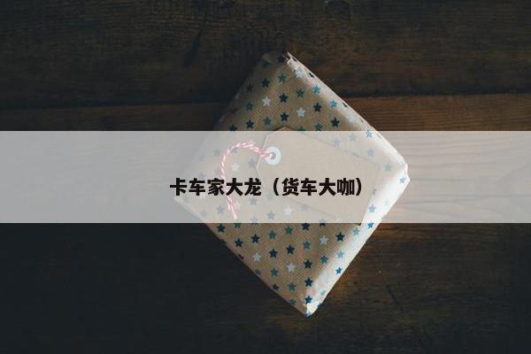 卡车家大龙（货车大咖）