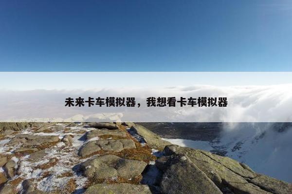 未来卡车模拟器，我想看卡车模拟器