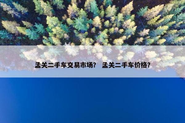孟关二手车交易市场？ 孟关二手车价格？