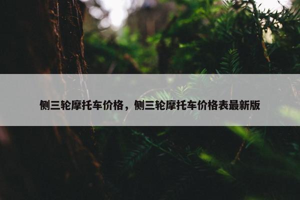 侧三轮摩托车价格，侧三轮摩托车价格表最新版