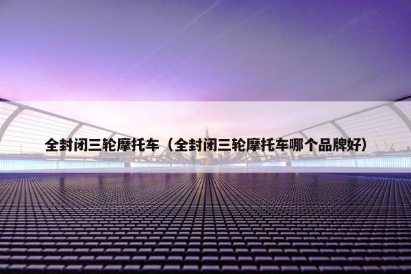 全封闭三轮摩托车（全封闭三轮摩托车哪个品牌好）