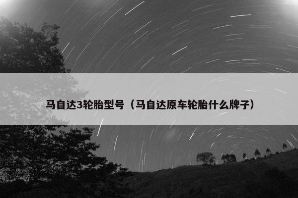 马自达3轮胎型号（马自达原车轮胎什么牌子）