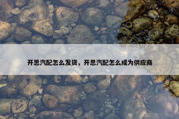 开思汽配怎么发货，开思汽配怎么成为供应商