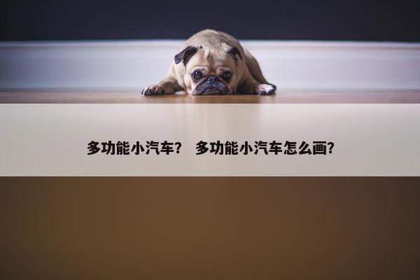 多功能小汽车？ 多功能小汽车怎么画？