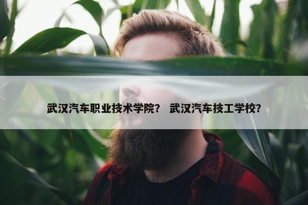 武汉汽车职业技术学院？ 武汉汽车技工学校？