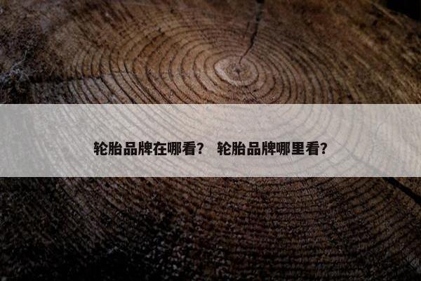 轮胎品牌在哪看？ 轮胎品牌哪里看？