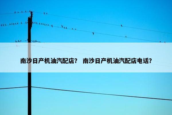 南沙日产机油汽配店？ 南沙日产机油汽配店电话？