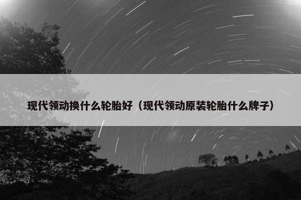 现代领动换什么轮胎好（现代领动原装轮胎什么牌子）