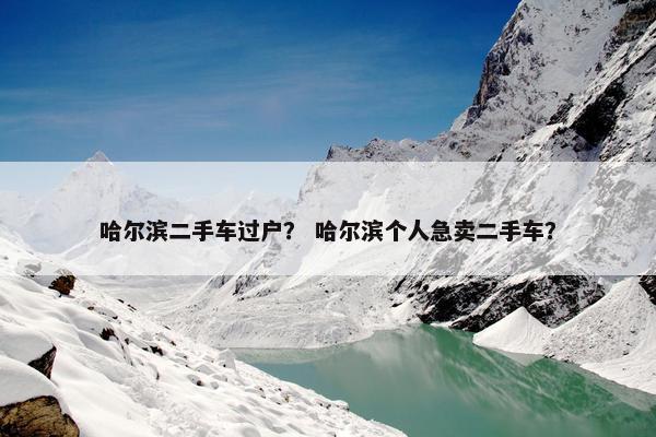 哈尔滨二手车过户？ 哈尔滨个人急卖二手车？